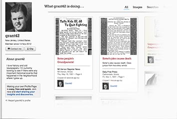 Profile page on Green Bay Press Gazette Archive